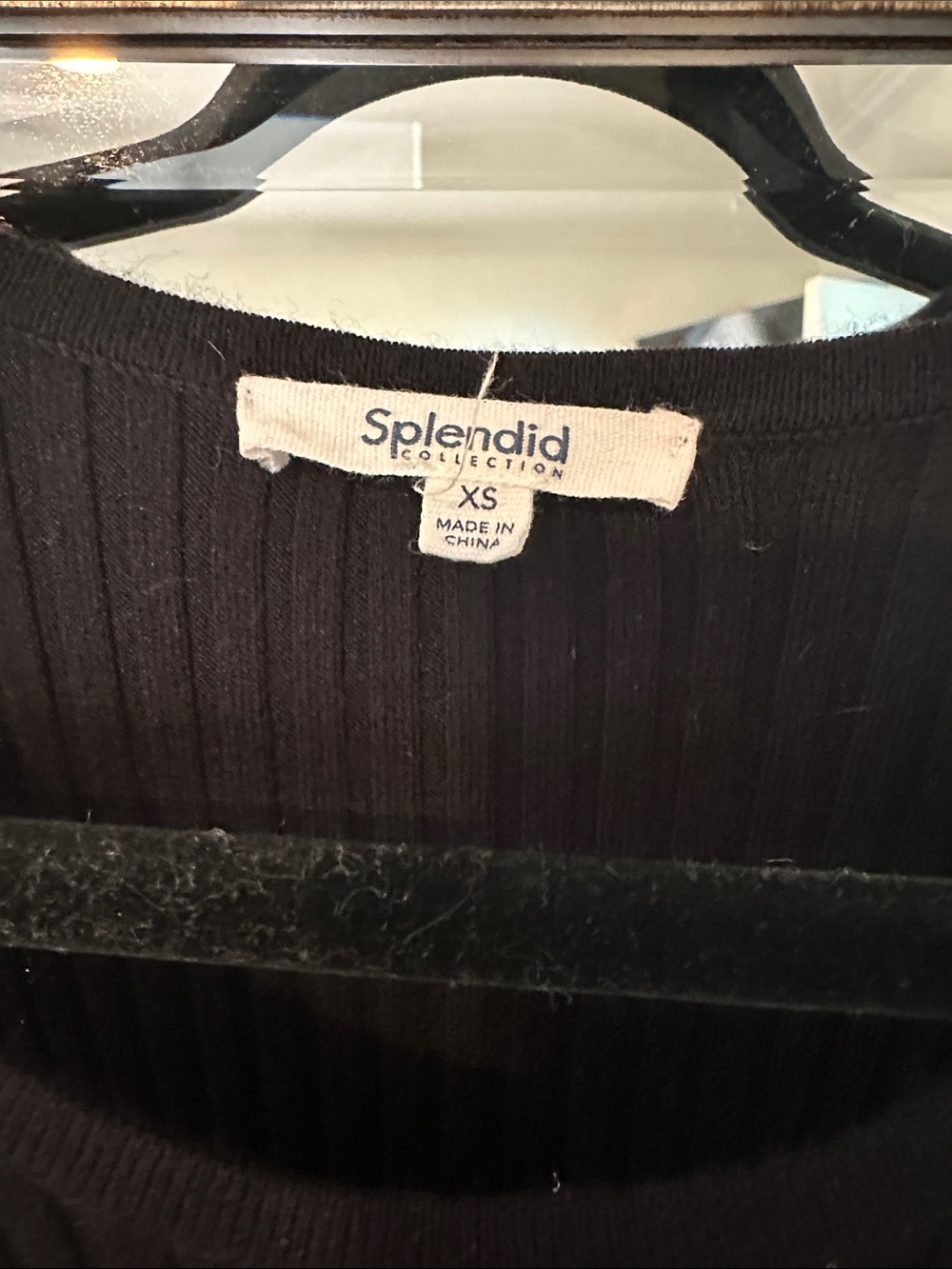 Splendid Black Ribbed Tank Dress - Picture 2 of 4